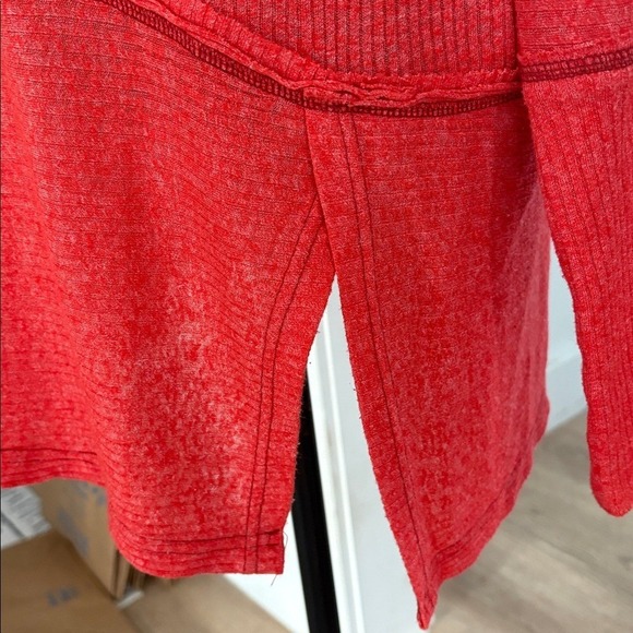 Free People We The Free Londontown Thermal Top Burnt Orange Asymmetrical XS - Picture 8 of 15